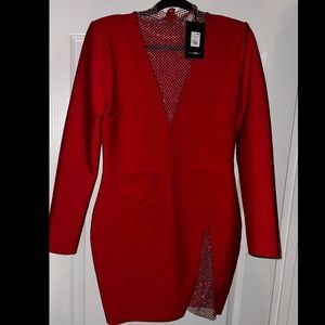 Plus Size Red Bodycon Dress